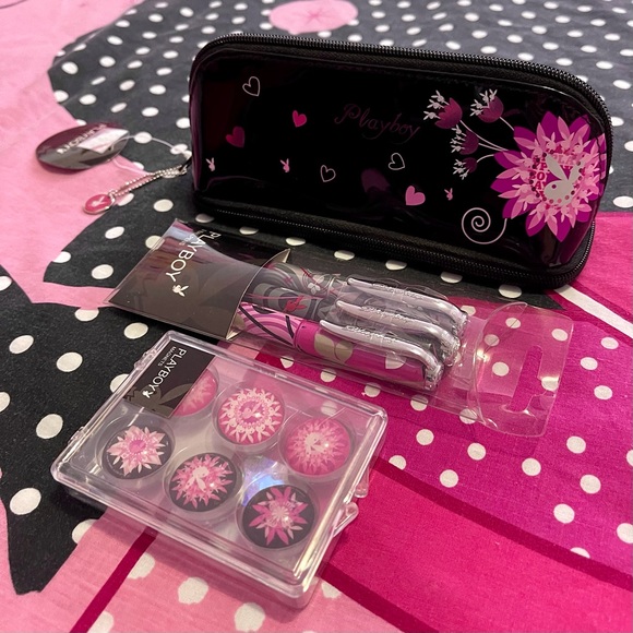 PLAYBOY Accessories Playboy Stationery Bundle Pencil Pouch Pens